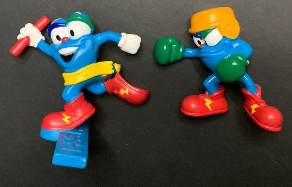 1995 Atlanta Olympics Izzy PVC Figures Relay Runner Boxer Lot of 2 ACOG Vintage